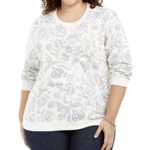 Karen Scott sport fleece sweater